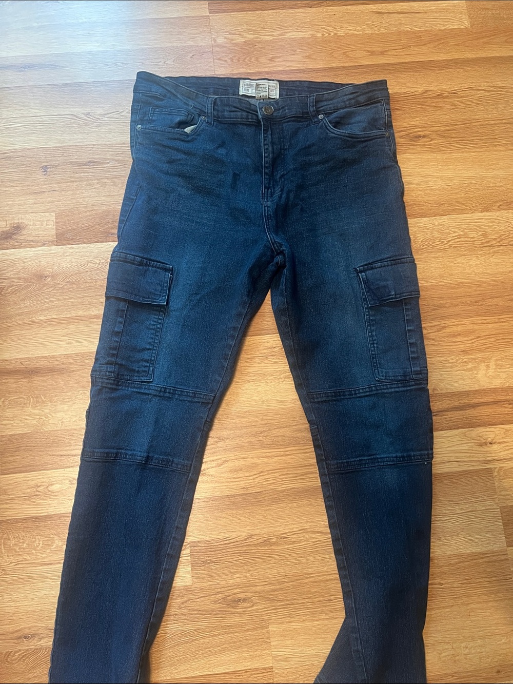 Alexander Julian Black Skinny Cargo Jeans